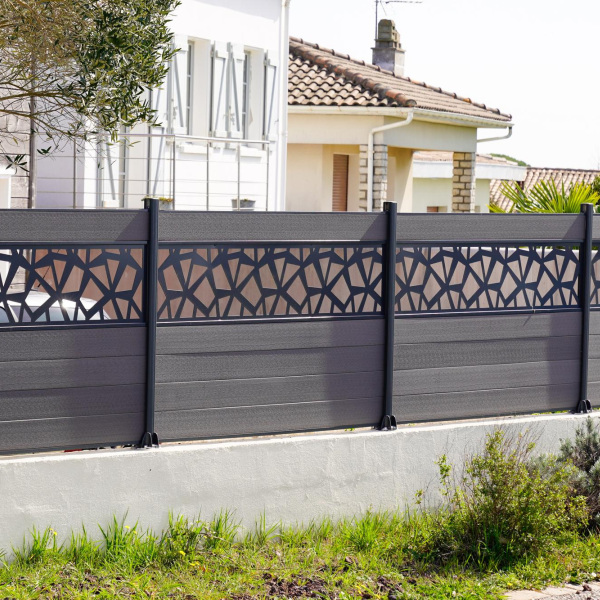 wall grey modern barrier suburb house design protection view home garden