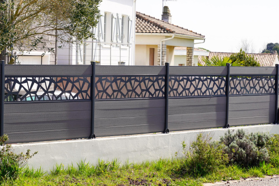 wall grey modern barrier suburb house design protection view home garden